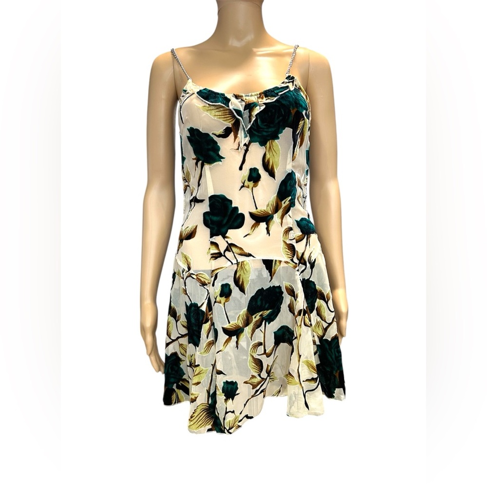 Dolls Kill Current Mood Floral Velvet Burnout Dress Size Small